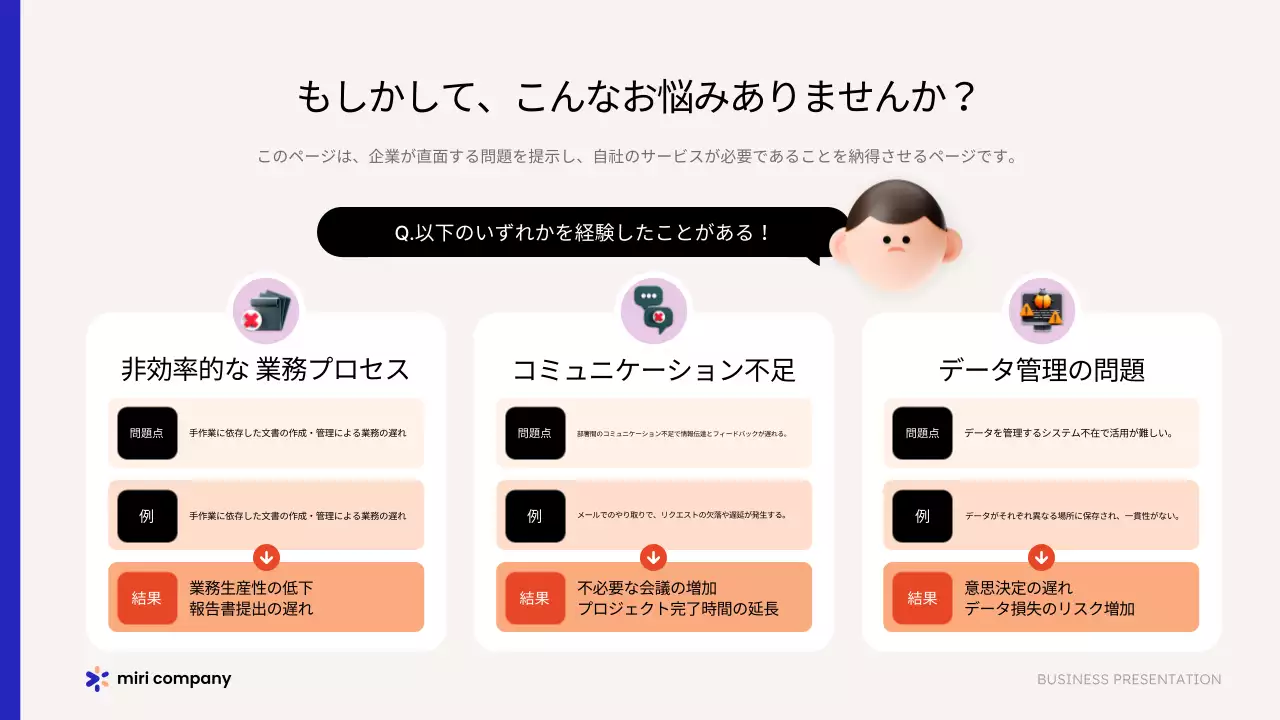オレンジ モダン ビジネス 提案書 プレゼンテーション
