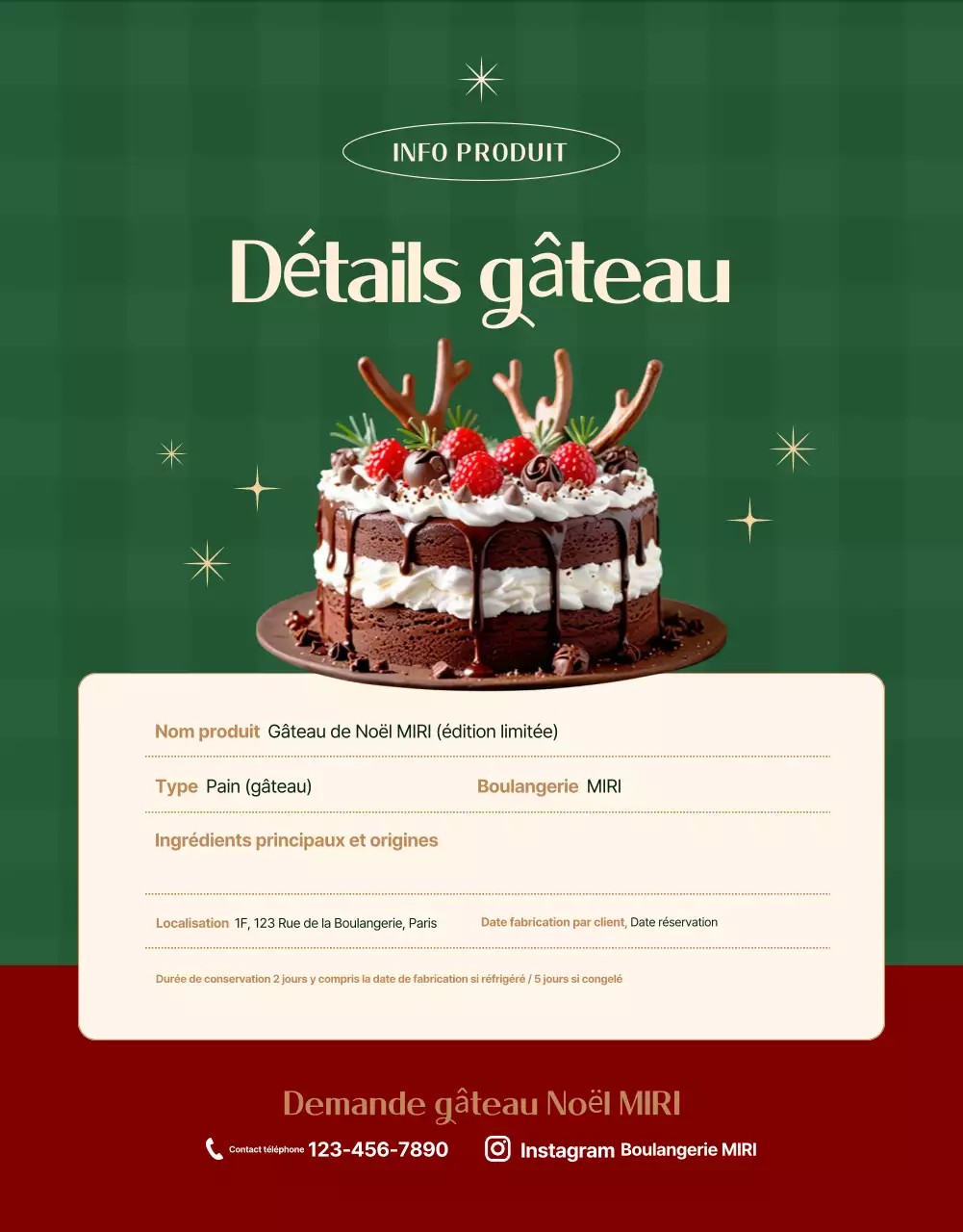 Publicité de Noël vintage rouge