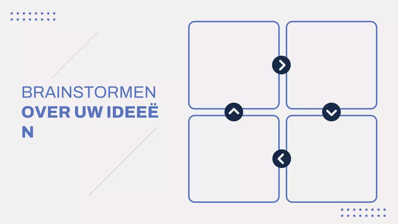 Grijs Blauw Modern Brainstormen Presentatie Infografieken