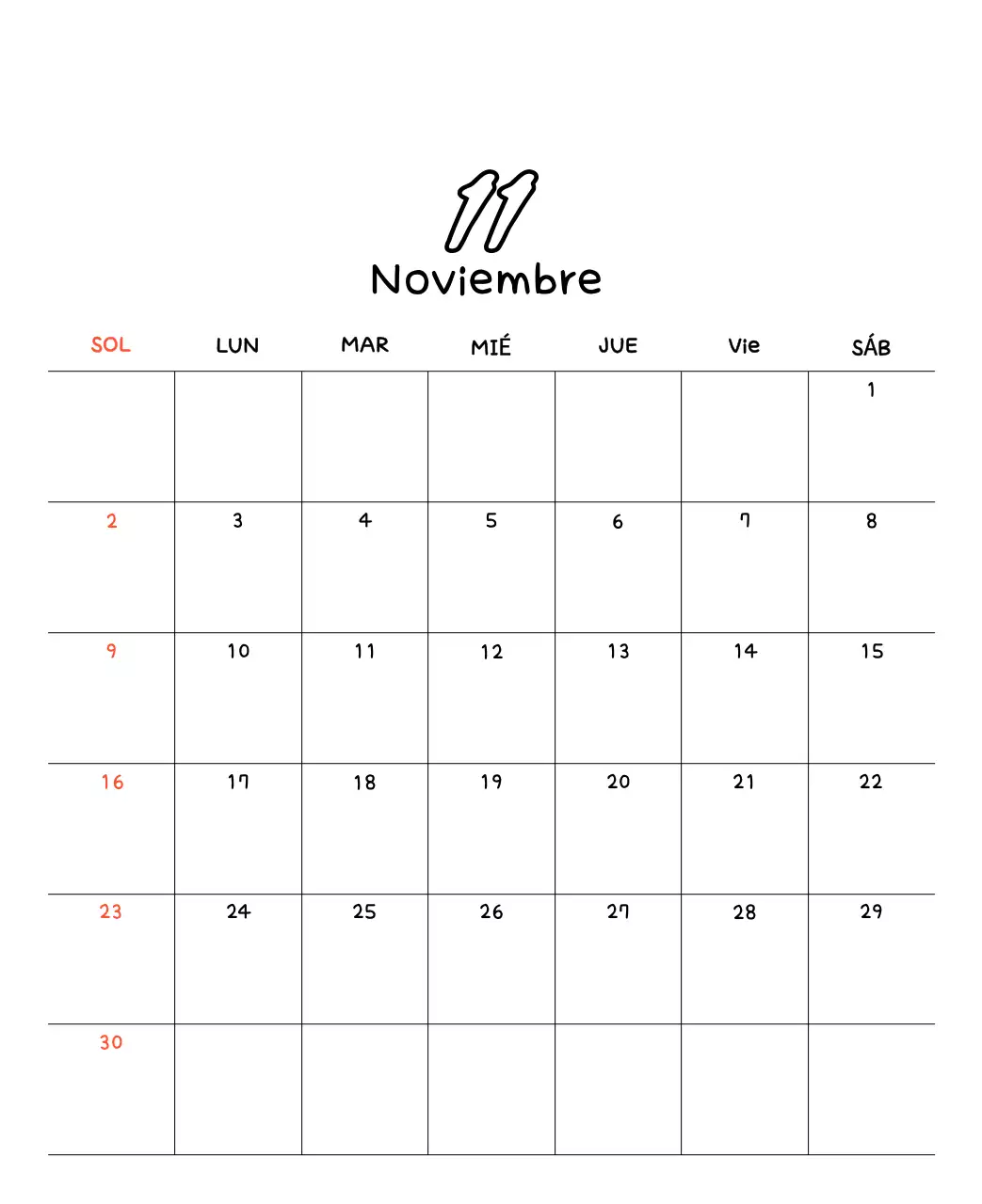 Adorable calendario de Año Nuevo