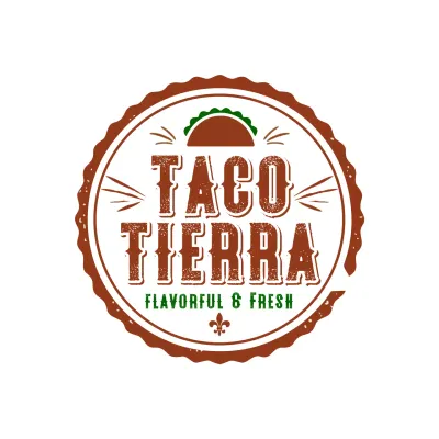 Brown Vintage Taco Advertisement Logo