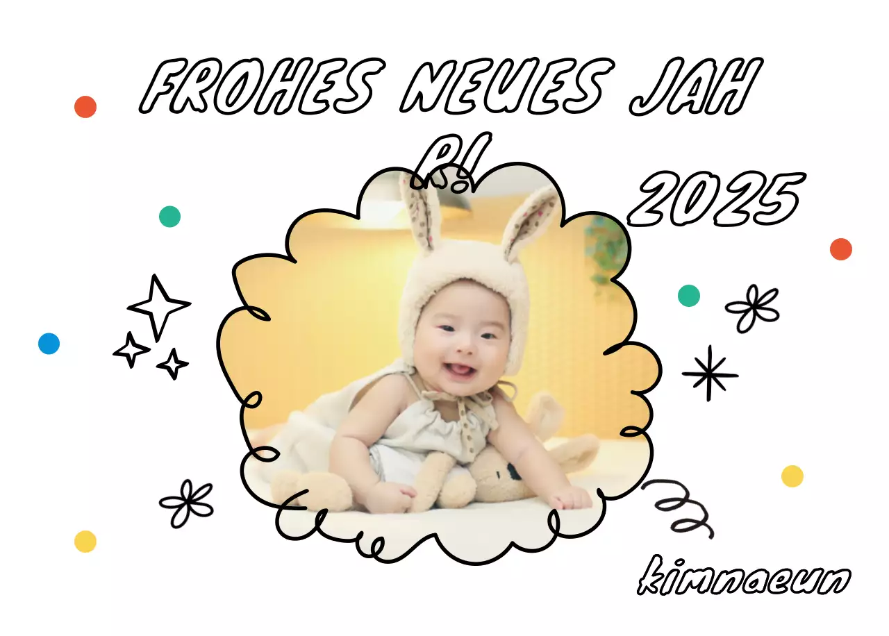 Niedlicher Neujahrs-Fotokalender