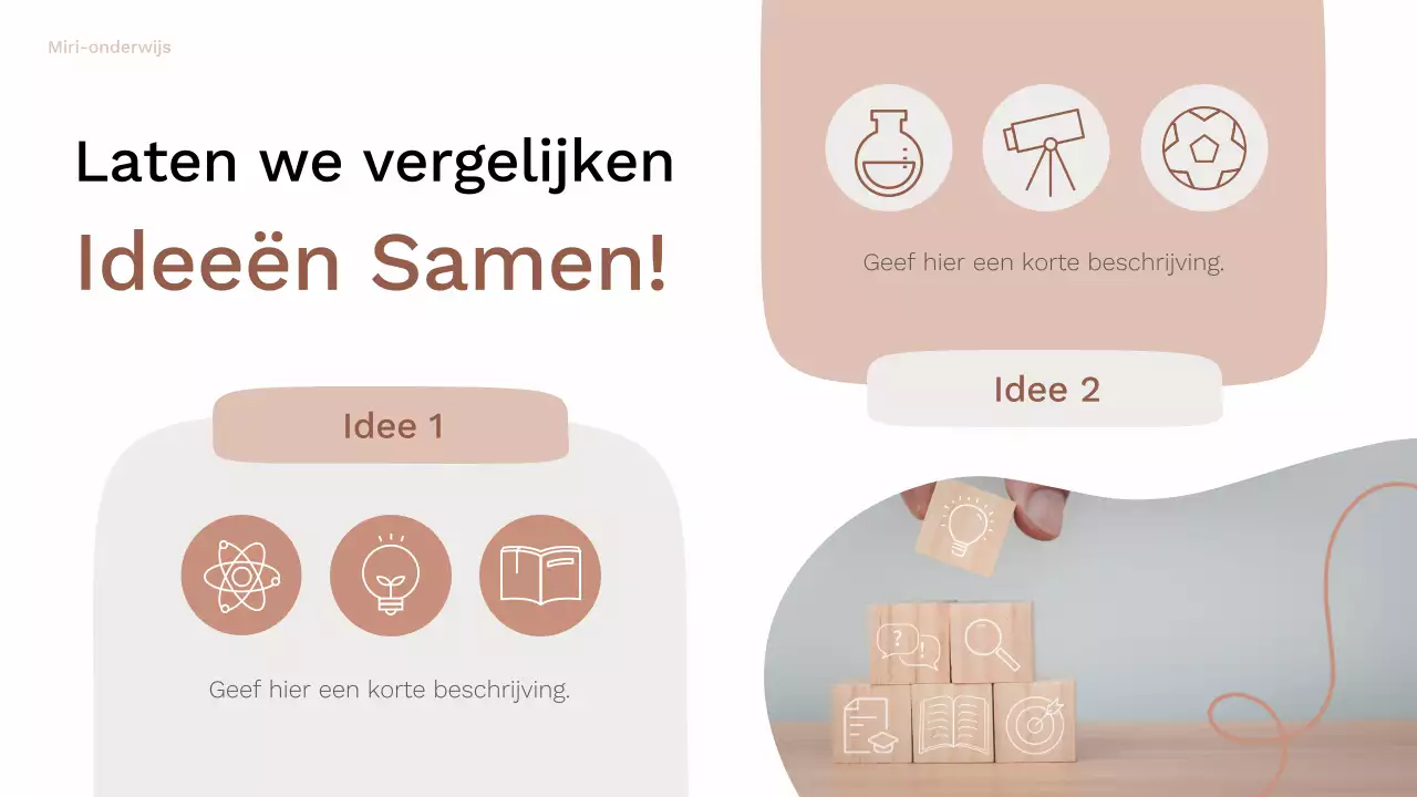 bruin en roze organische brainstorm layout gids