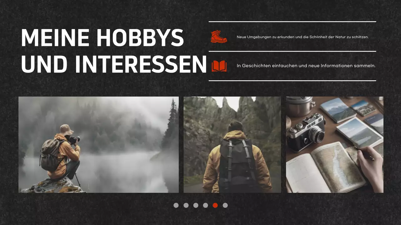 schwarzes modernes Portfolio-Dokument