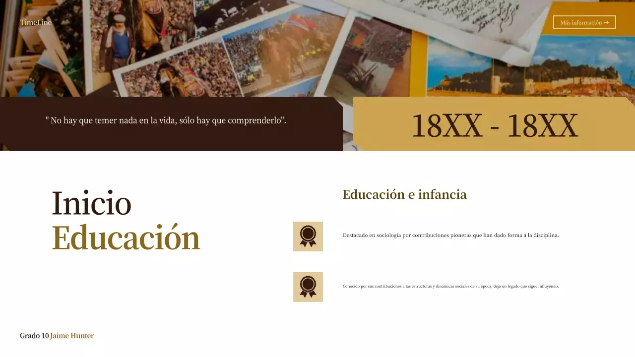 beige vintage biografía clase