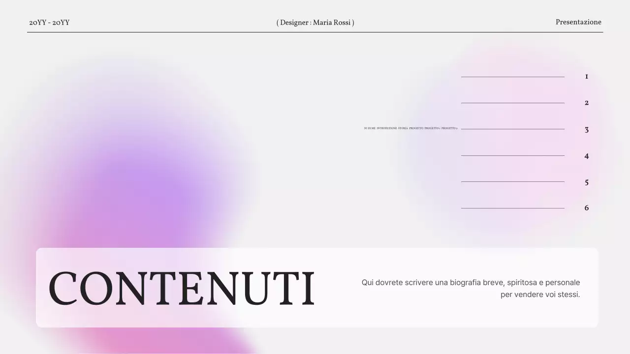 Un semplice portfolio sfumato in rosa