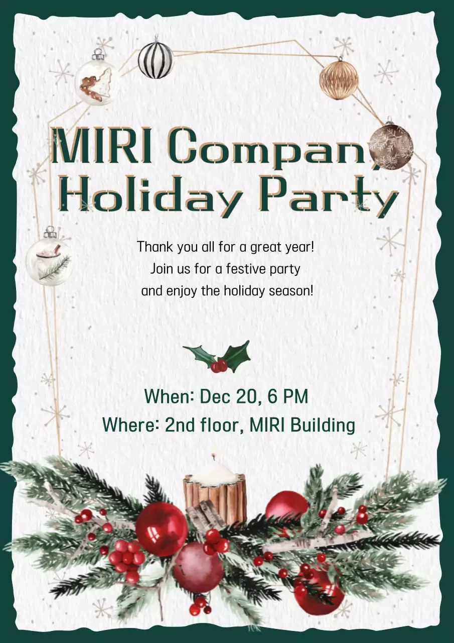 Poster Mời Lễ Truyền Thống Xanh