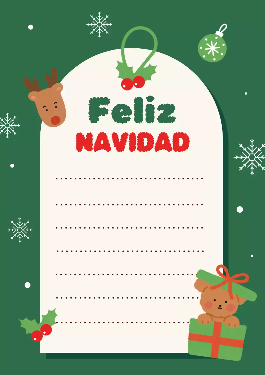 Bonitos artículos de papelería navideños en verde y rojo