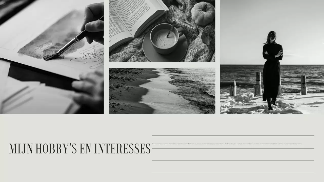 grijs esthetisch klassiek inleiding portfolio presentatie