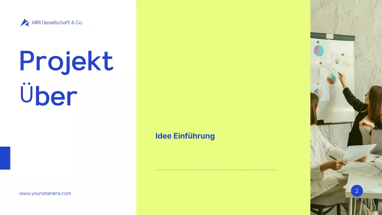 Grünes modernes Projektvorschlagsdokument