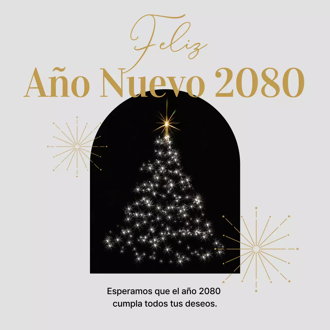 Grey Simple Celebración de Año Nuevo