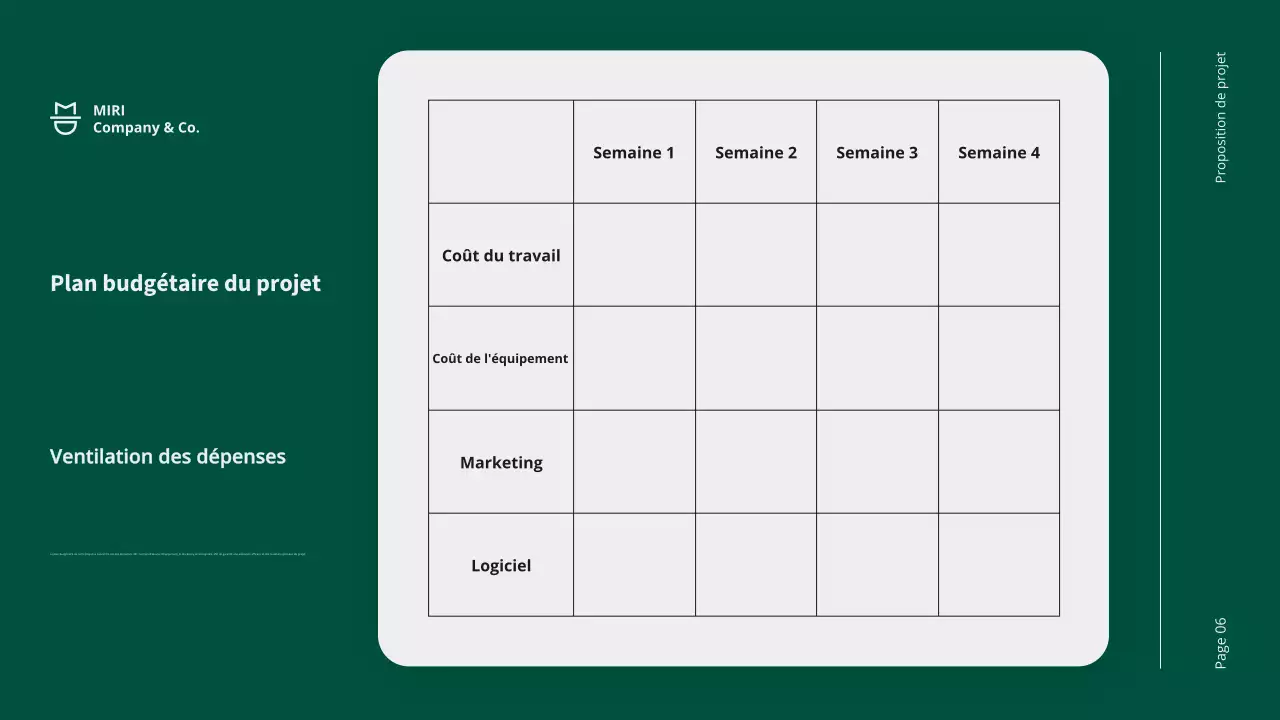 Proposition de projet d'entreprise moderne et écologique Promotion