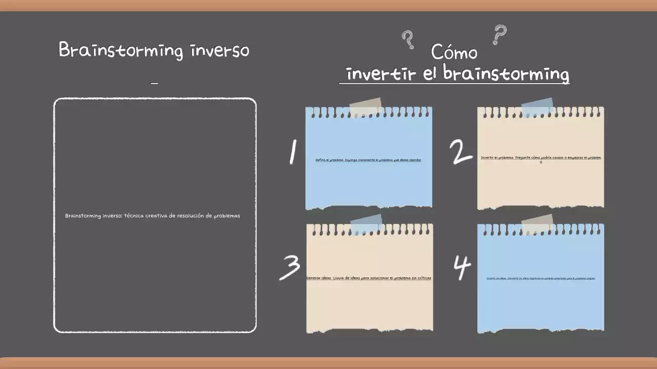Presentación de la tormenta de ideas Grey Vintage