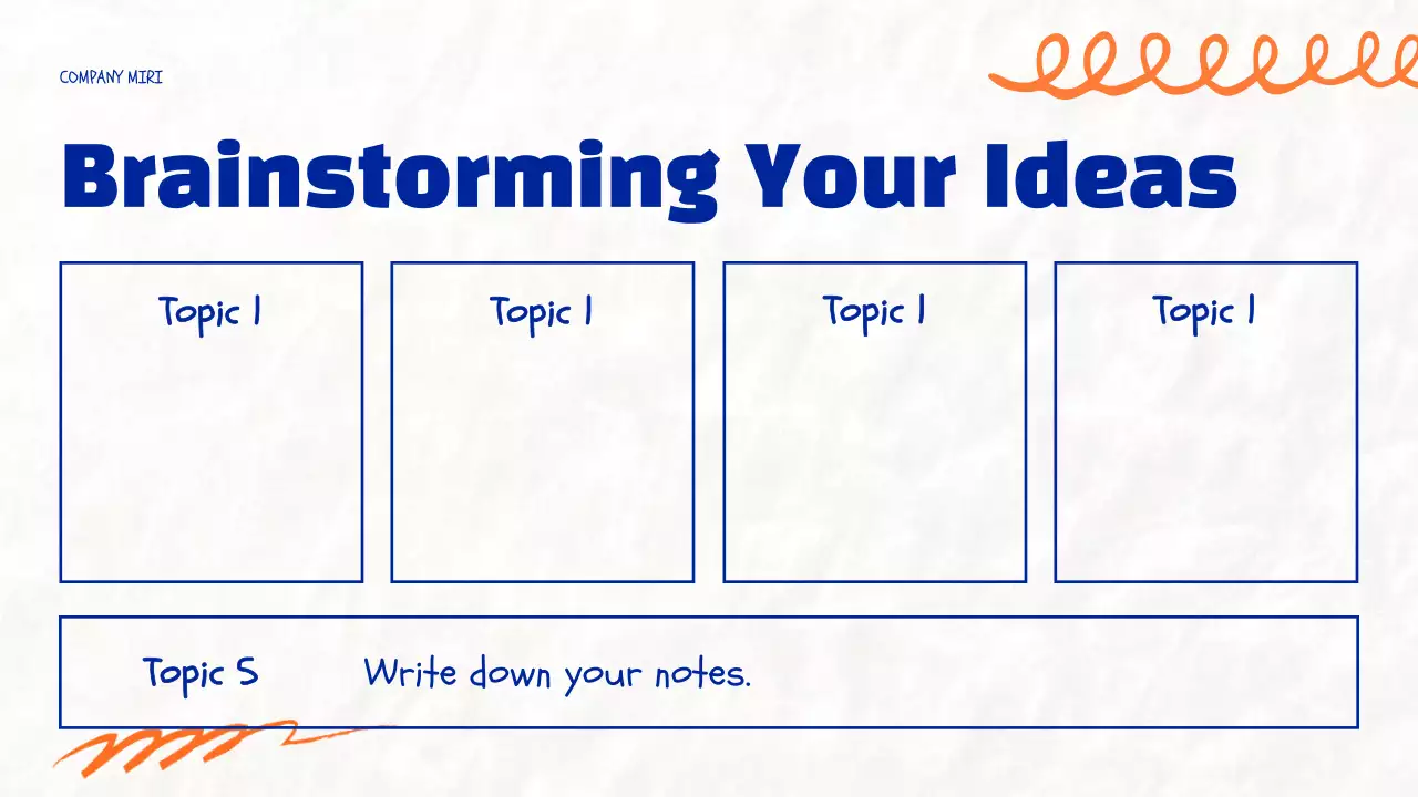 Blue Modern Brainstorming Guide Presentation
