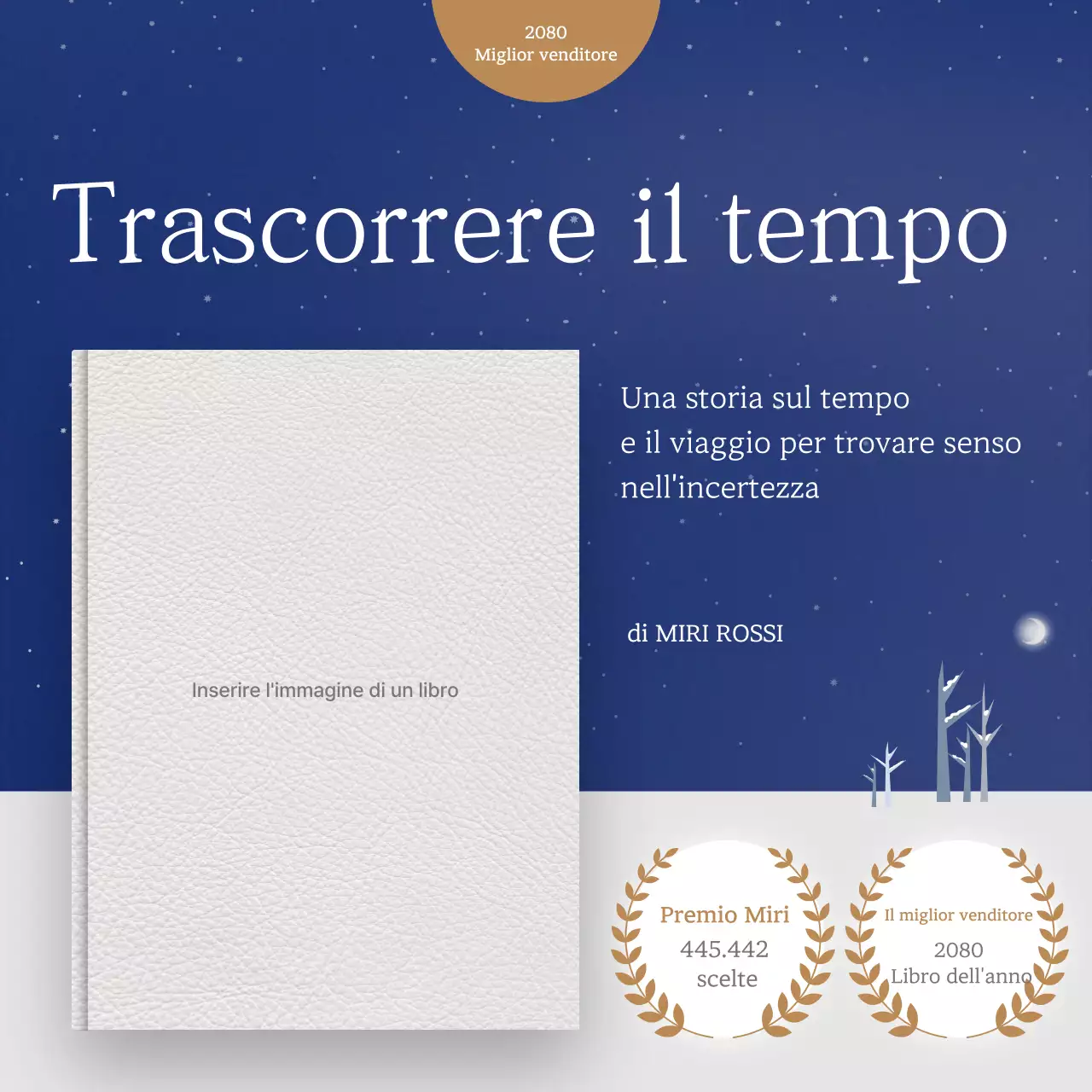 Annuncio di lettura semplice blu