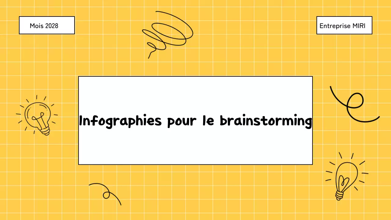 jaune brainstorming infographie présentation
