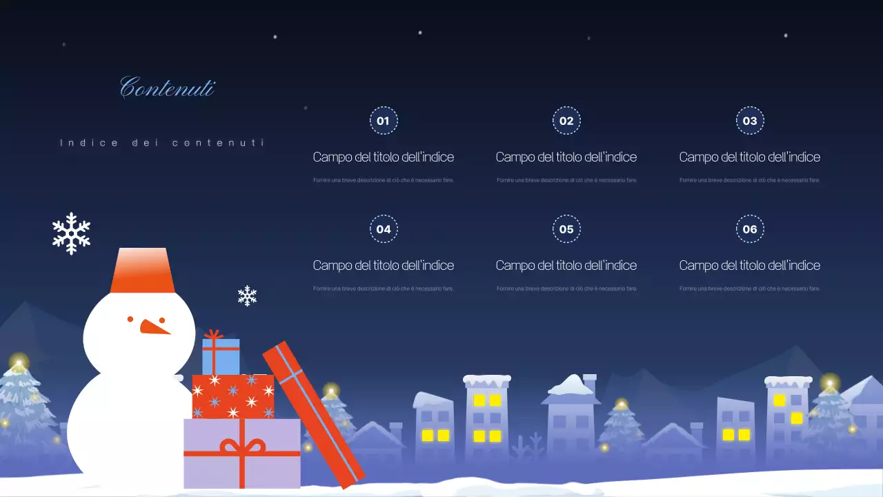 Una bella presentazione in blu navy e viola