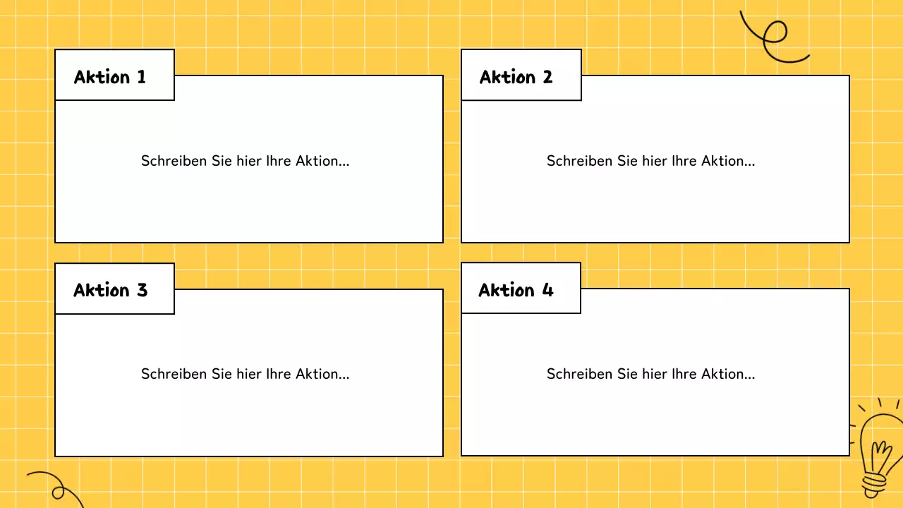 Gelbes Brainstorming Infografik Präsentation
