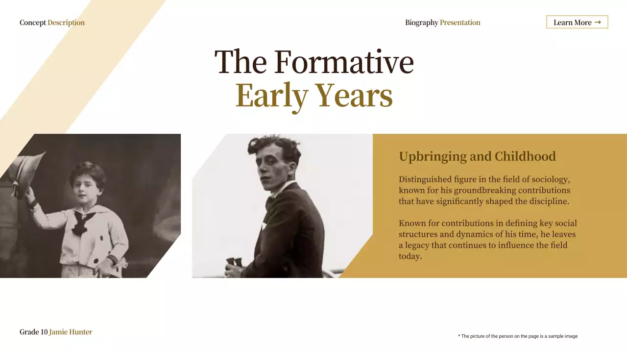 Beige Classic Biography Presentation