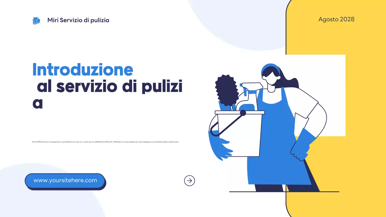 introduzione del servizio di pulizia blue modern