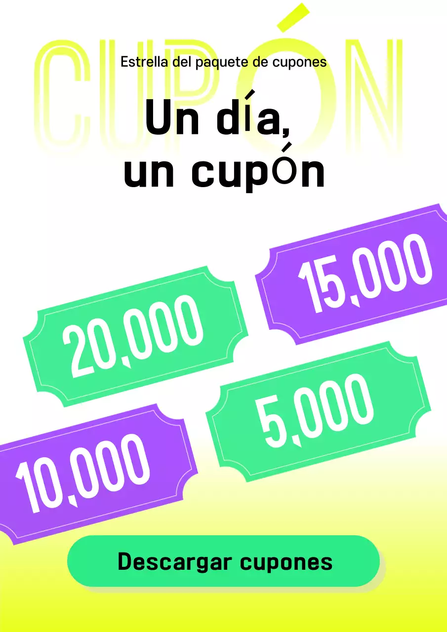 Promocione los cupones con un toque de estilo amarillo y morado