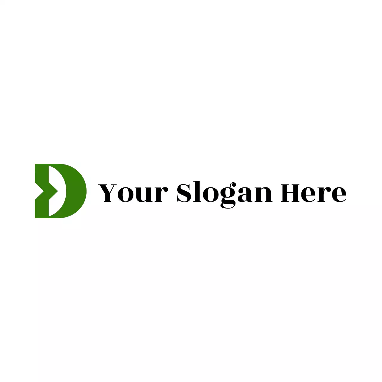 Green Minimalist Business Card Logo