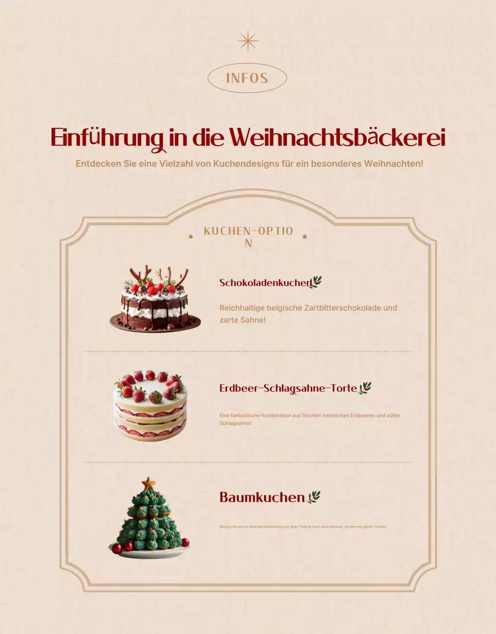 Rote Vintage-Weihnachtswerbung