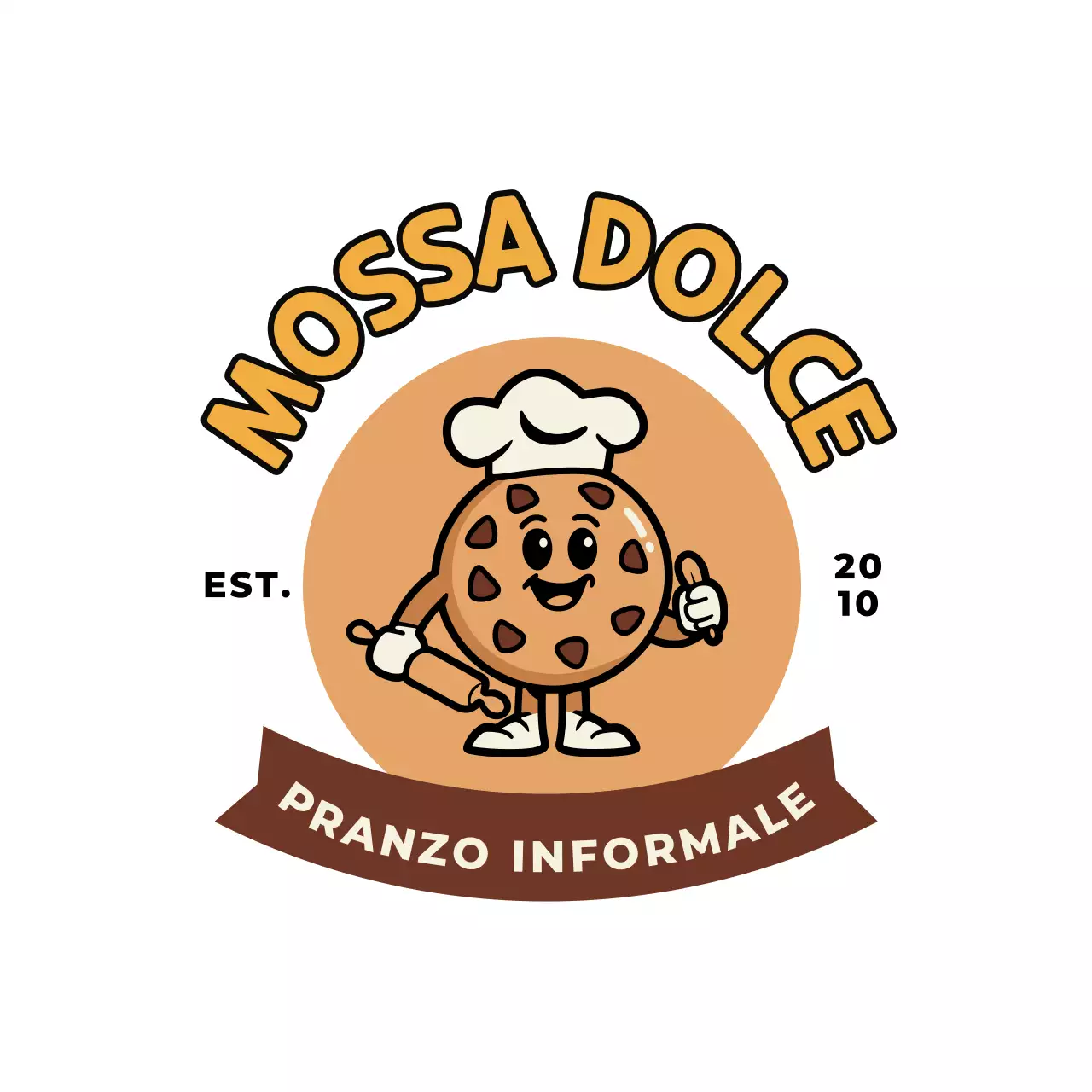 logo della panetteria marrone retrò