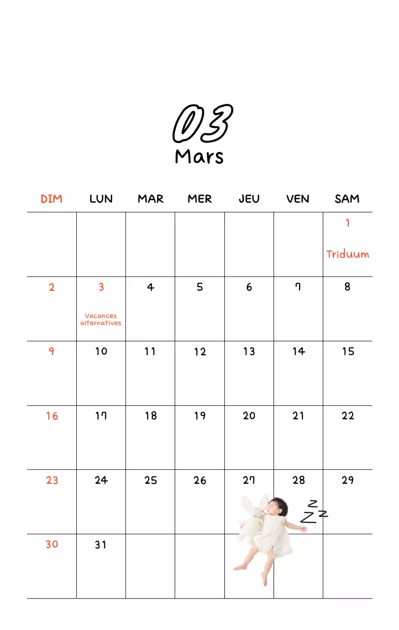 Calendrier photo du Nouvel An