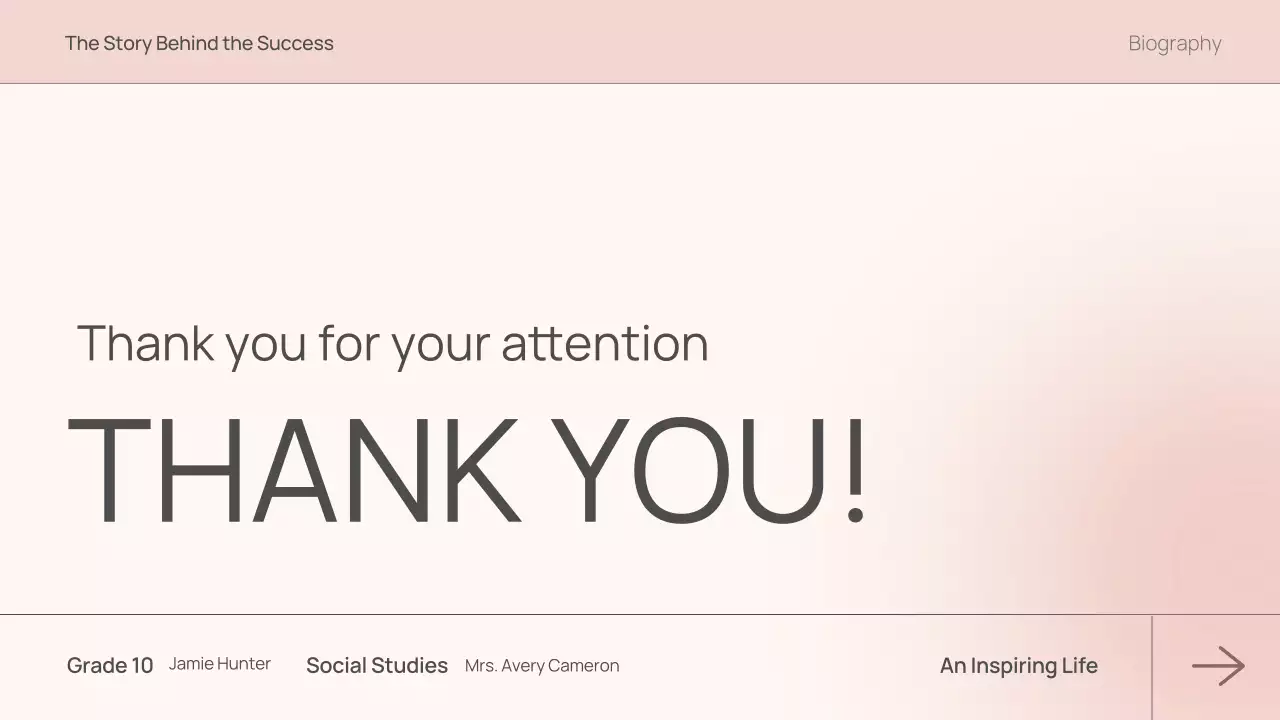 Pink Simple Biography Presentation