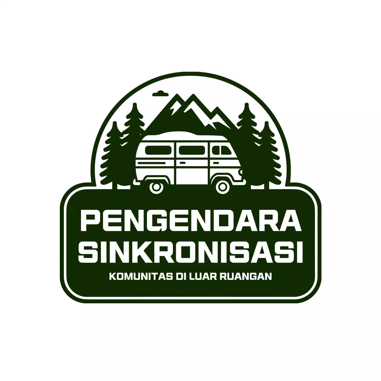 Green Rustic Camping Invitation Logo