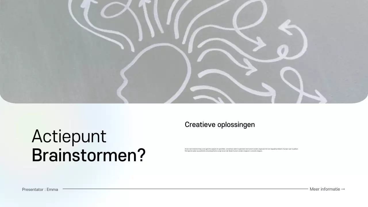 blauw en groen schoon digitale brainstormgids