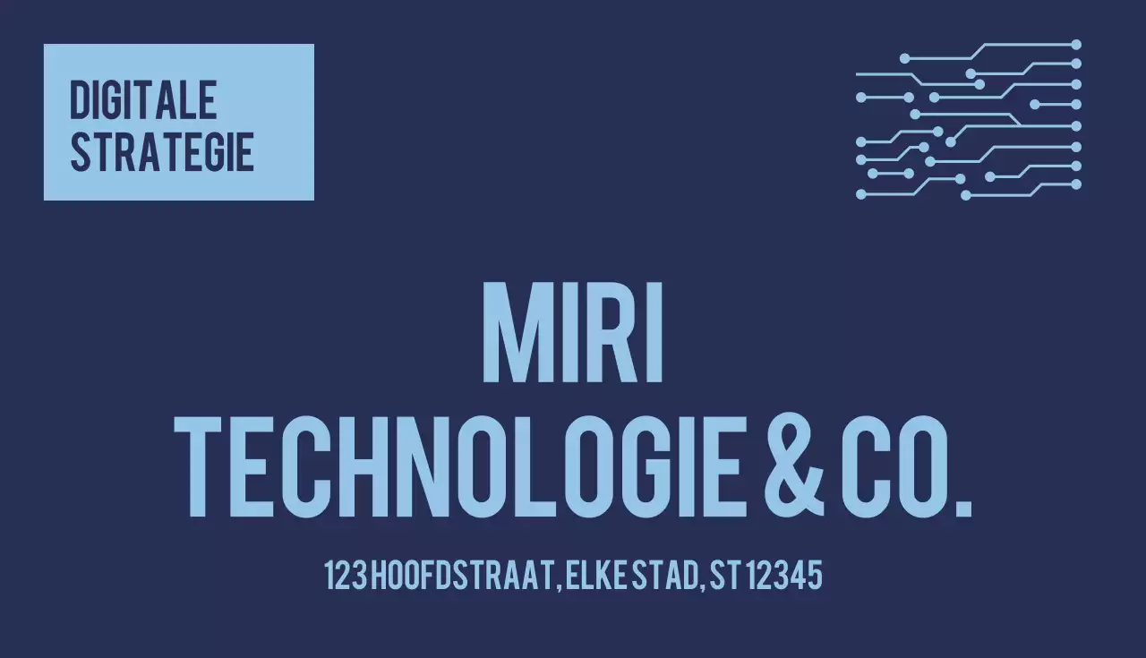 blauwe moderne advieskaart