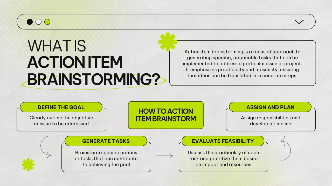 Bài thuyết trình hướng dẫn động não tối giản xanh