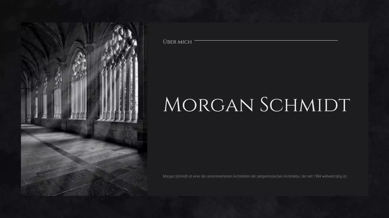 Schwarzes minimalistisches Profil-Layout