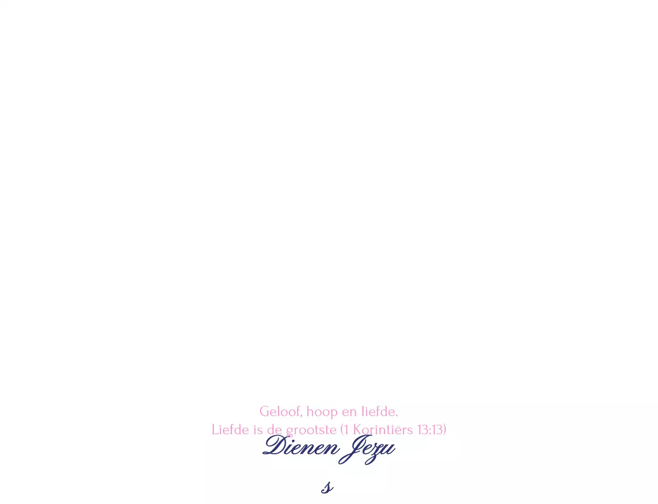 Witte eenvoudige kerkbelettering