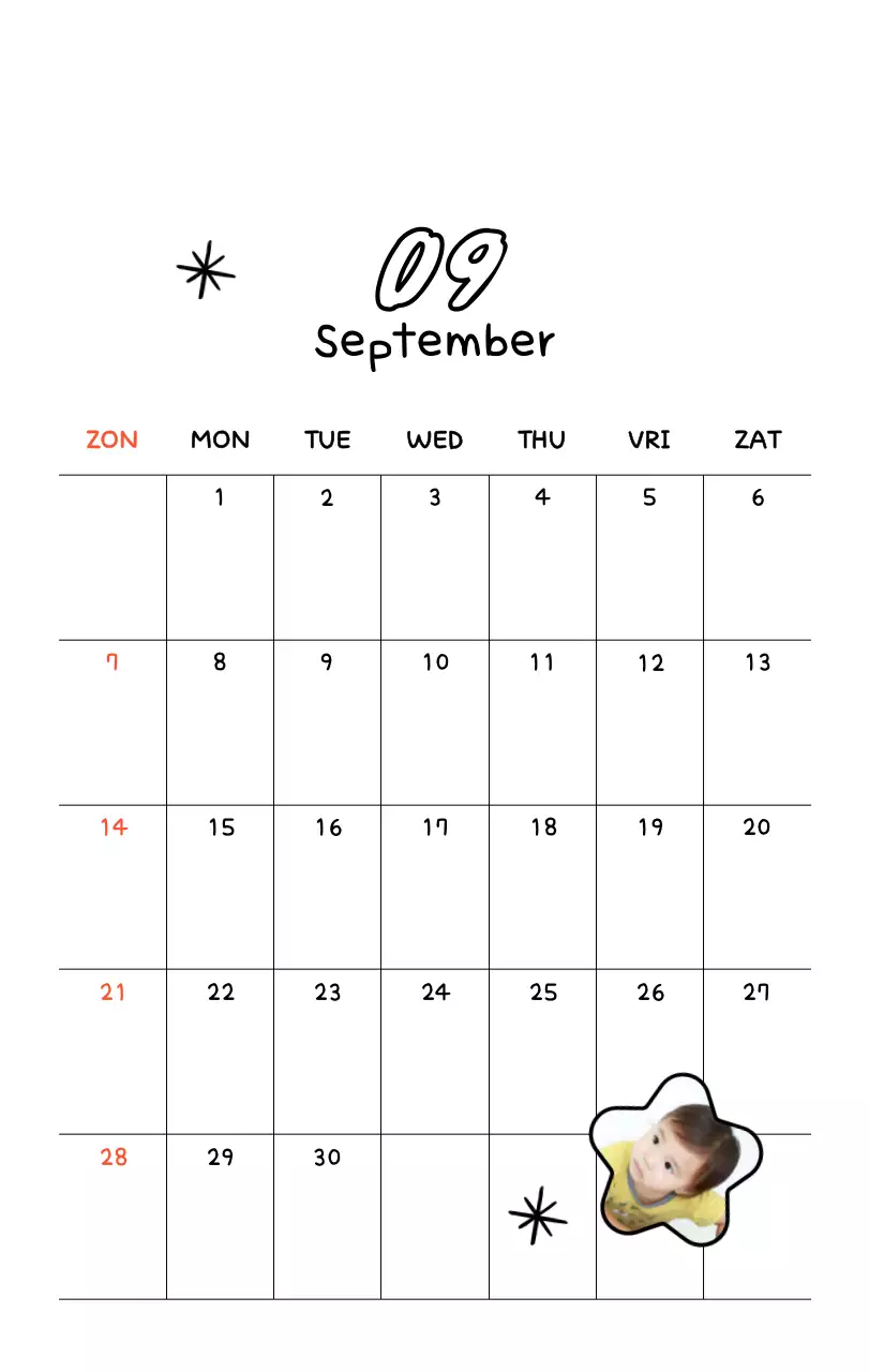 Schattige nieuwjaarskalender