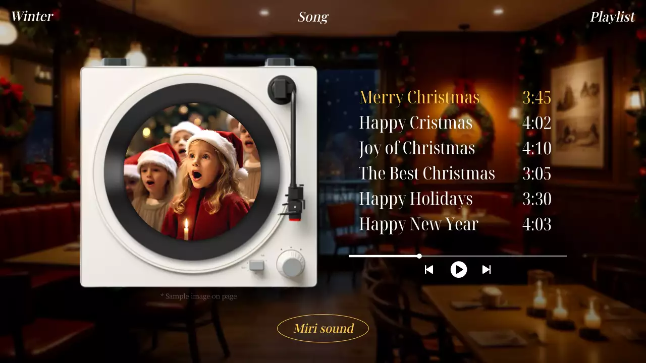 Miniatura do YouTube da lista de reprodução de Natal retrô vermelha
