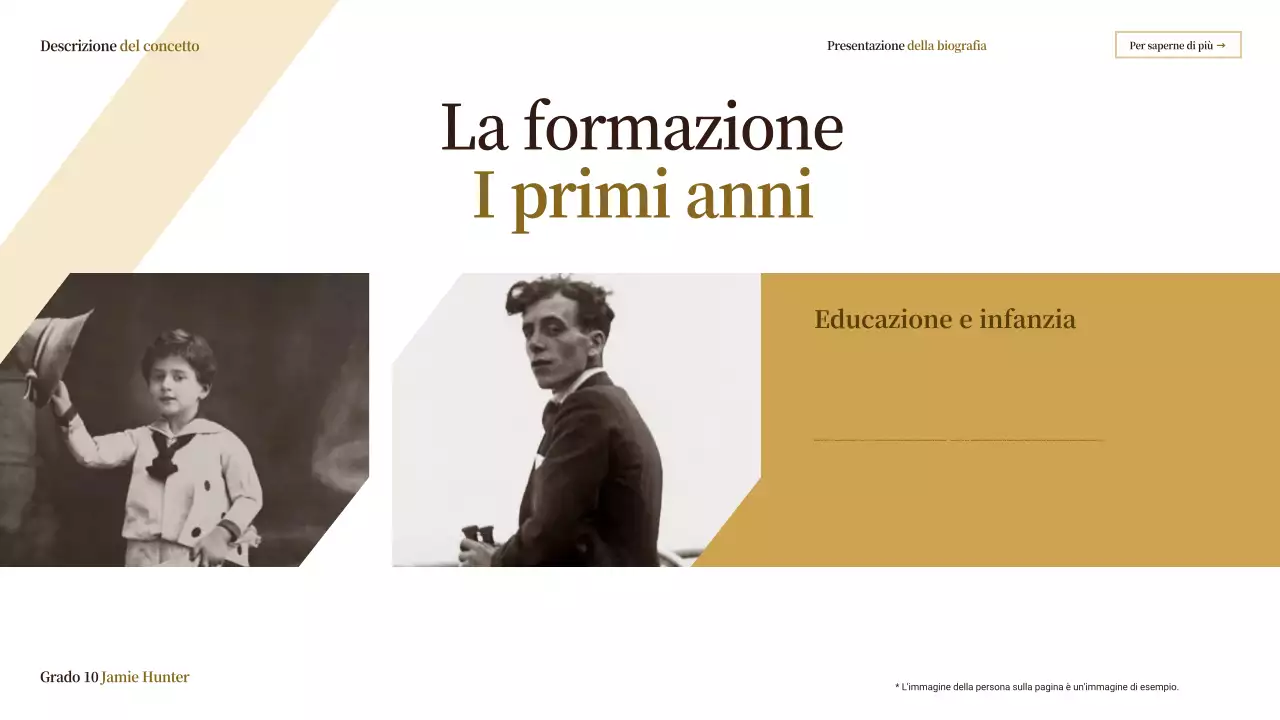 classe biografica vintage beige