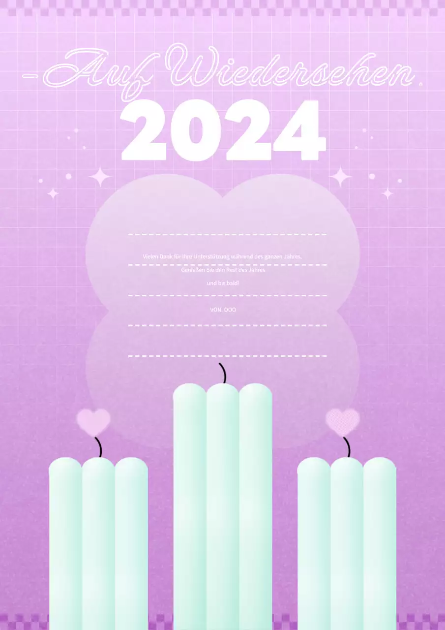 Mauve Kitsch Urlaub Grußkarte