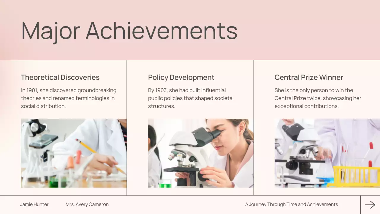 Pink Simple Biography Presentation