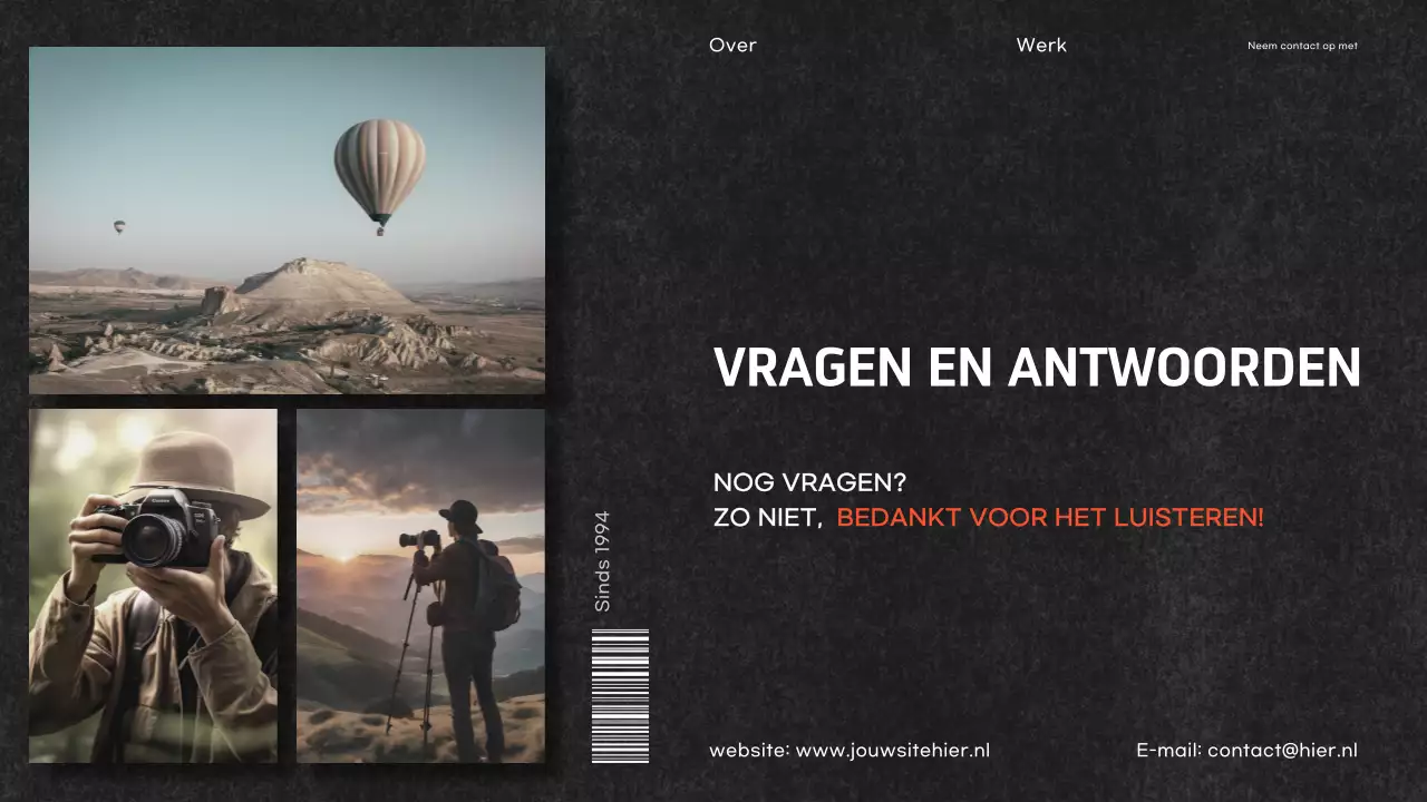 zwart modern portfolio document