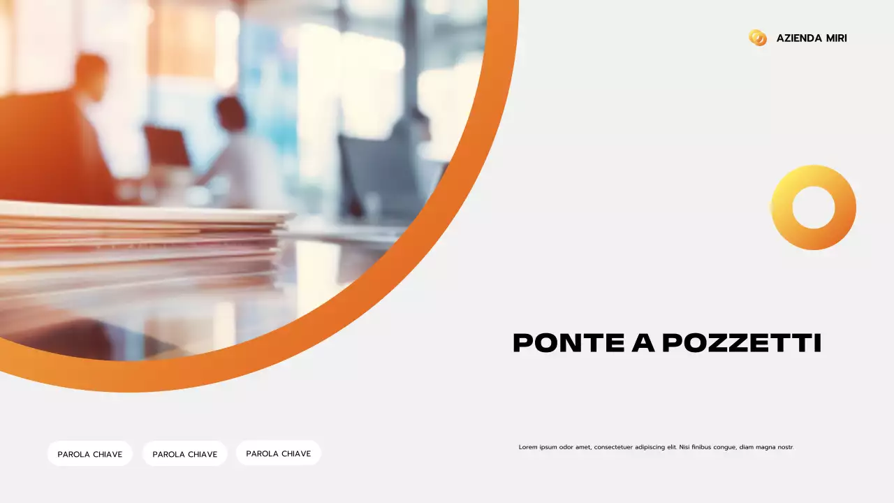 arancione moderno passo d'affari