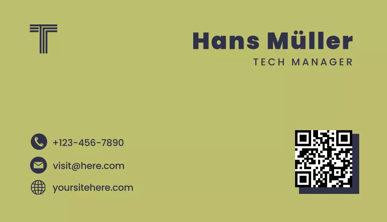 weise moderne Visitenkarte