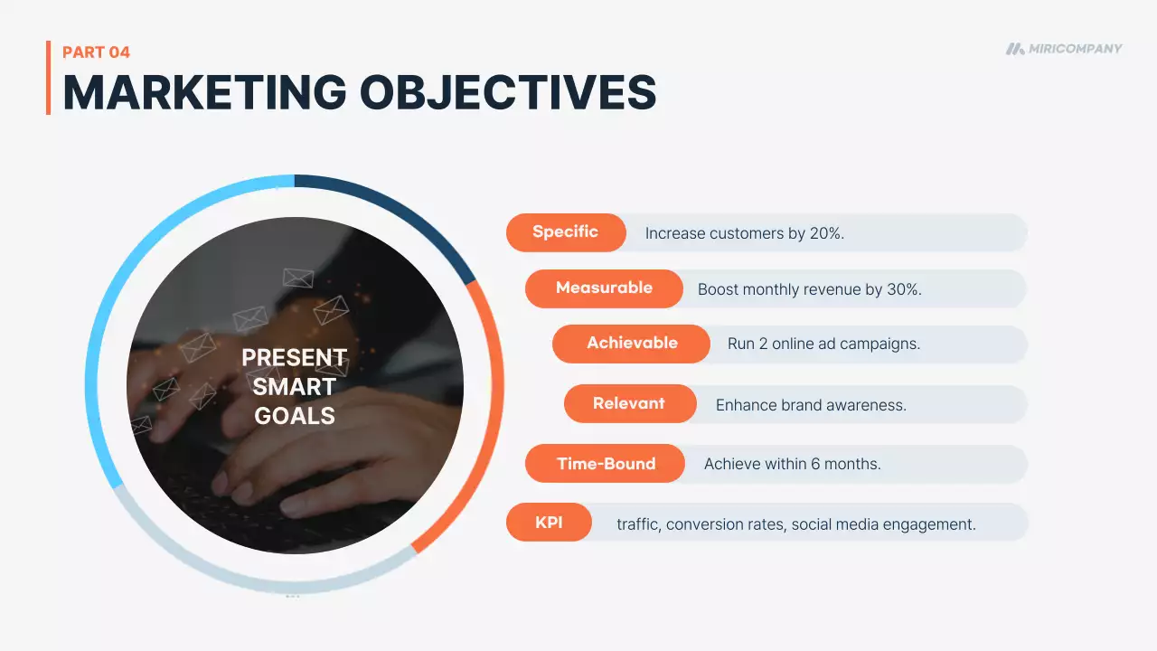 네이비 모던 마케팅 계획 프레젠테이션