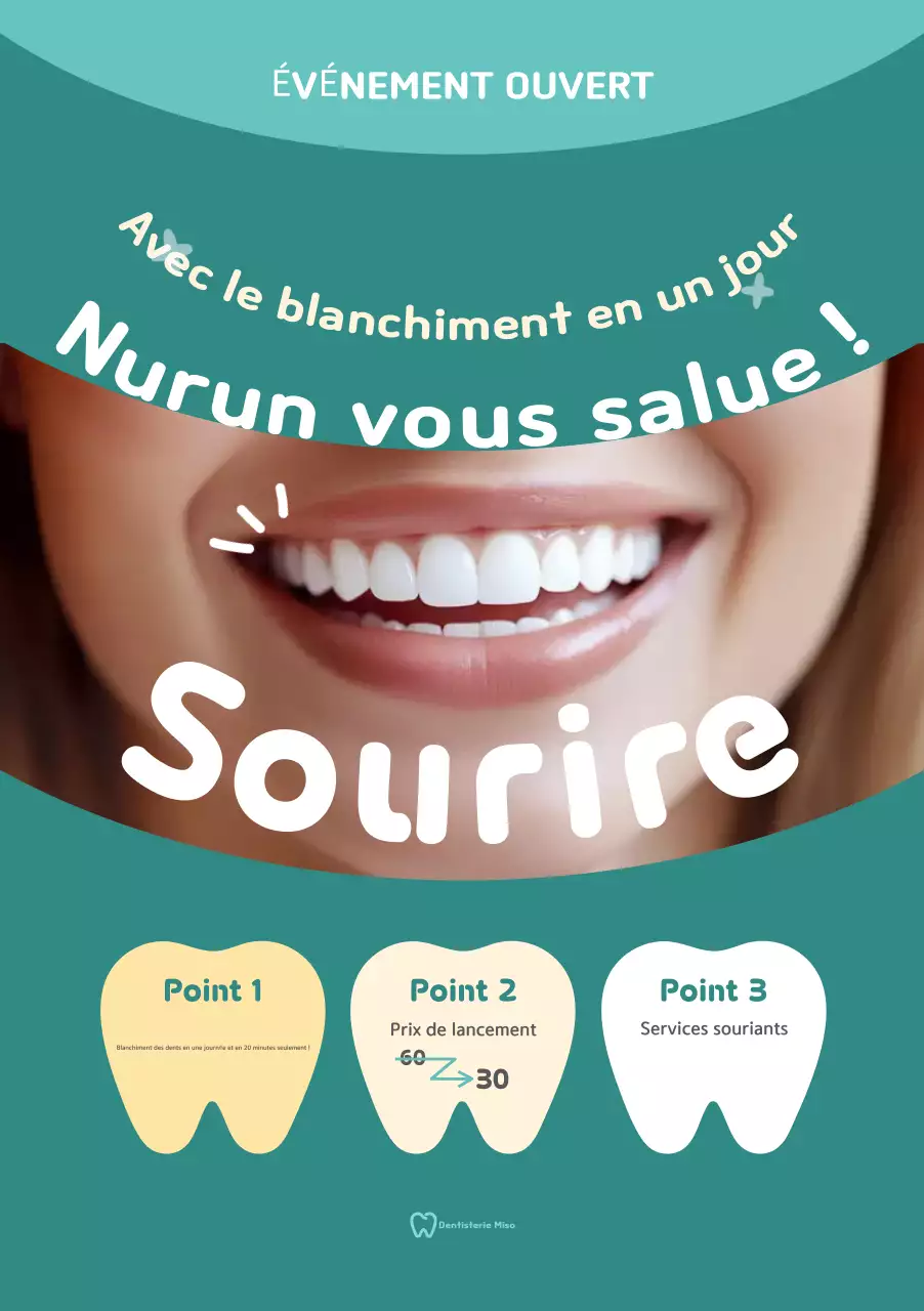 Blanchiment des dents à la menthe