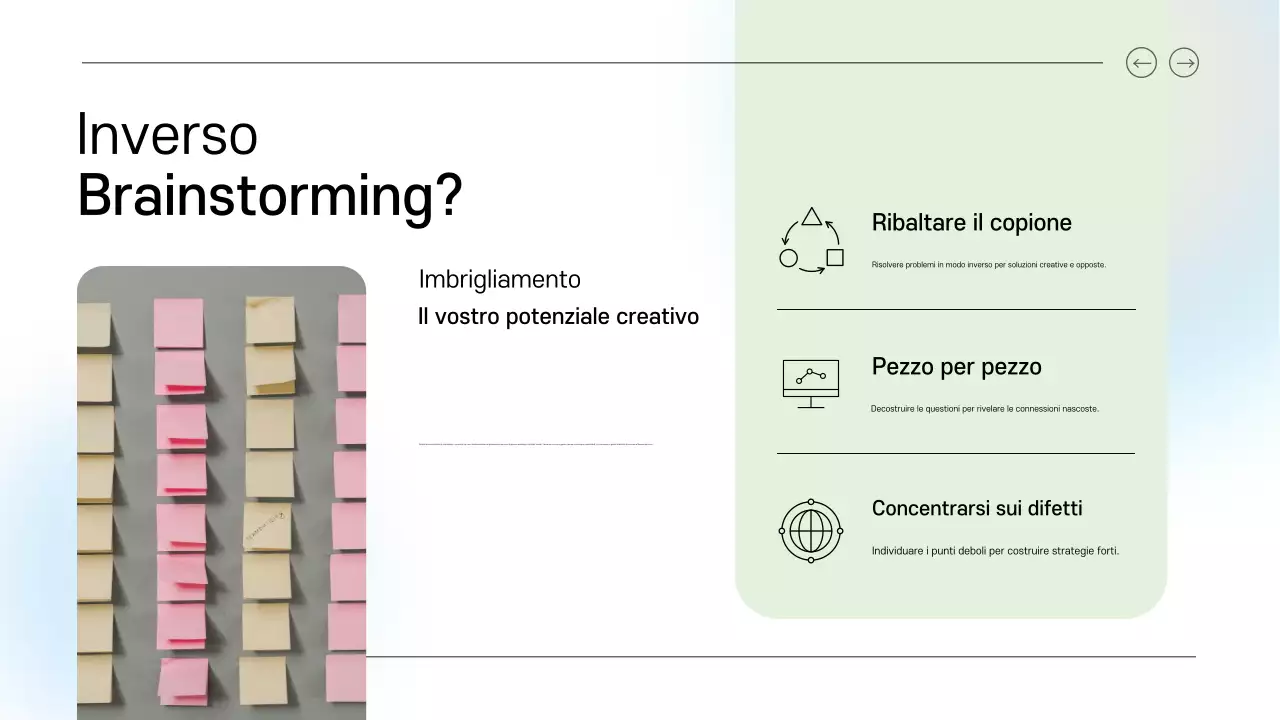 guida al brainstorming digitale pulito blu e verde