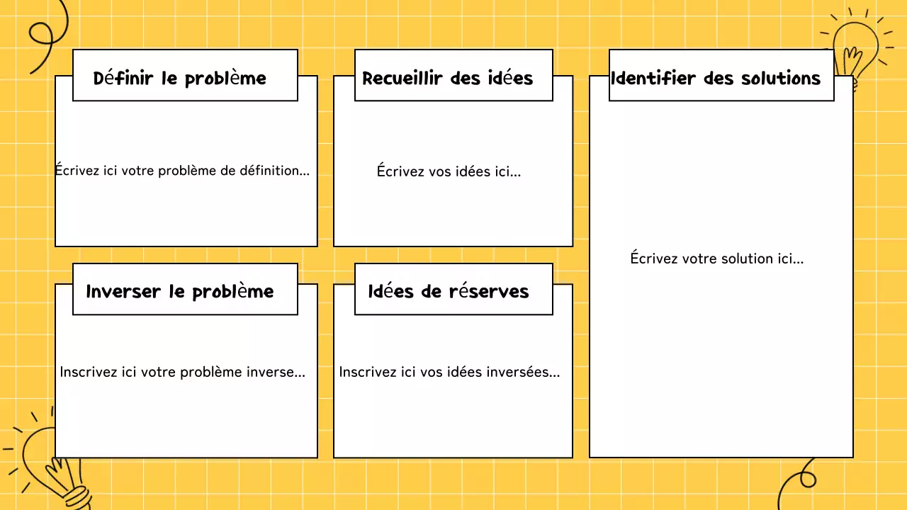 jaune brainstorming infographie présentation