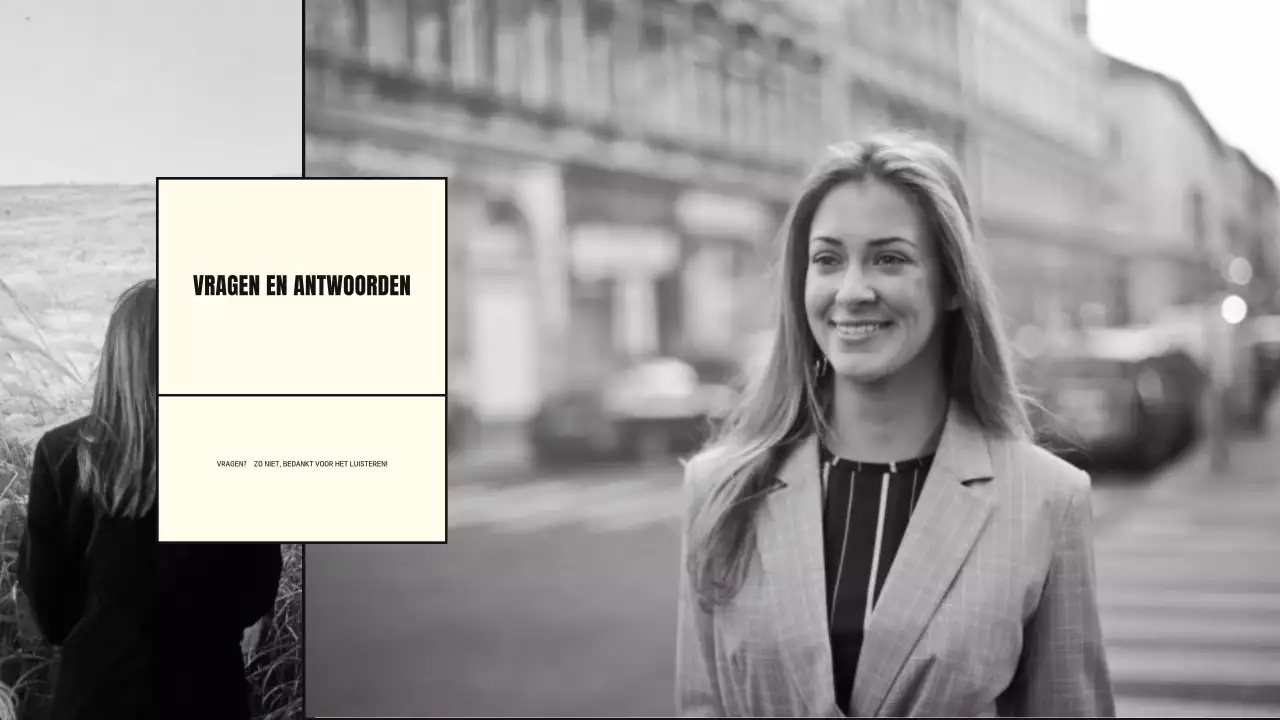 zwarte minimale biografie portfolio