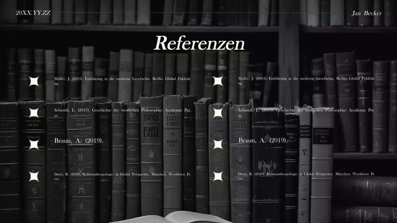 Schwarze moderne Biographie Präsentation